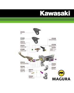 MAGURA 167 HYMEC LOSSE KOPPELING COMPONENTEN - KAWASAKI