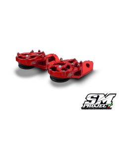SM PROJECT SUPERMOTO FOOTPEGS - RED KTM/HSQ/GAS/STARK