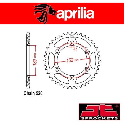 JT SPROCKETS STALEN ACHTERTANDWIEL - APRILIA
